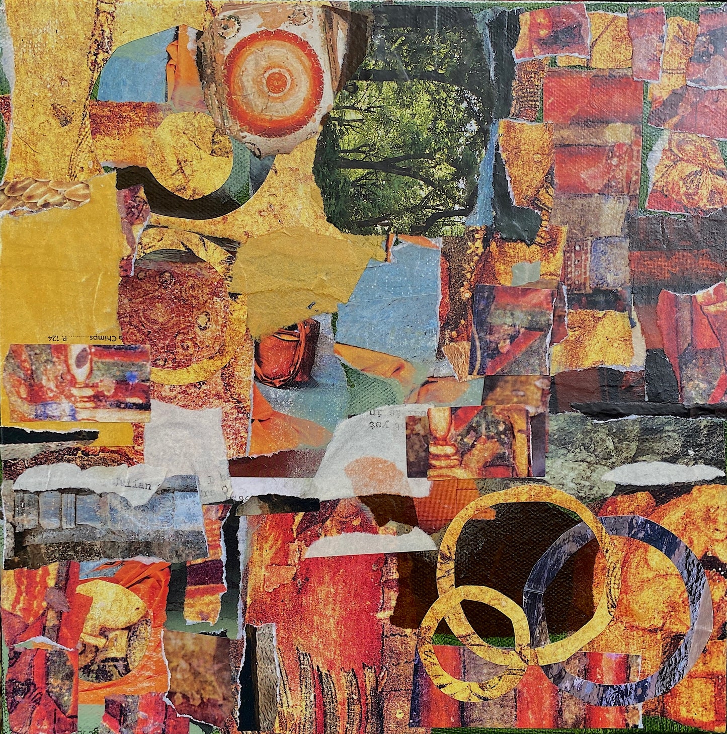 Abstract Collage in Earth tones