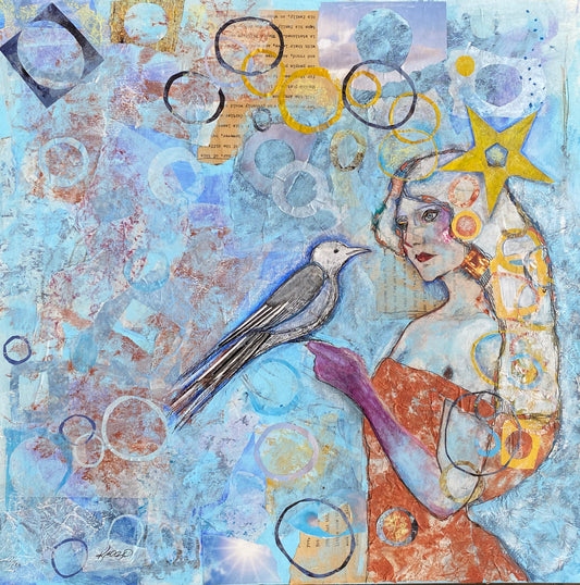 Art Nouveau-Inspired Goddess Collage, "I Promise"